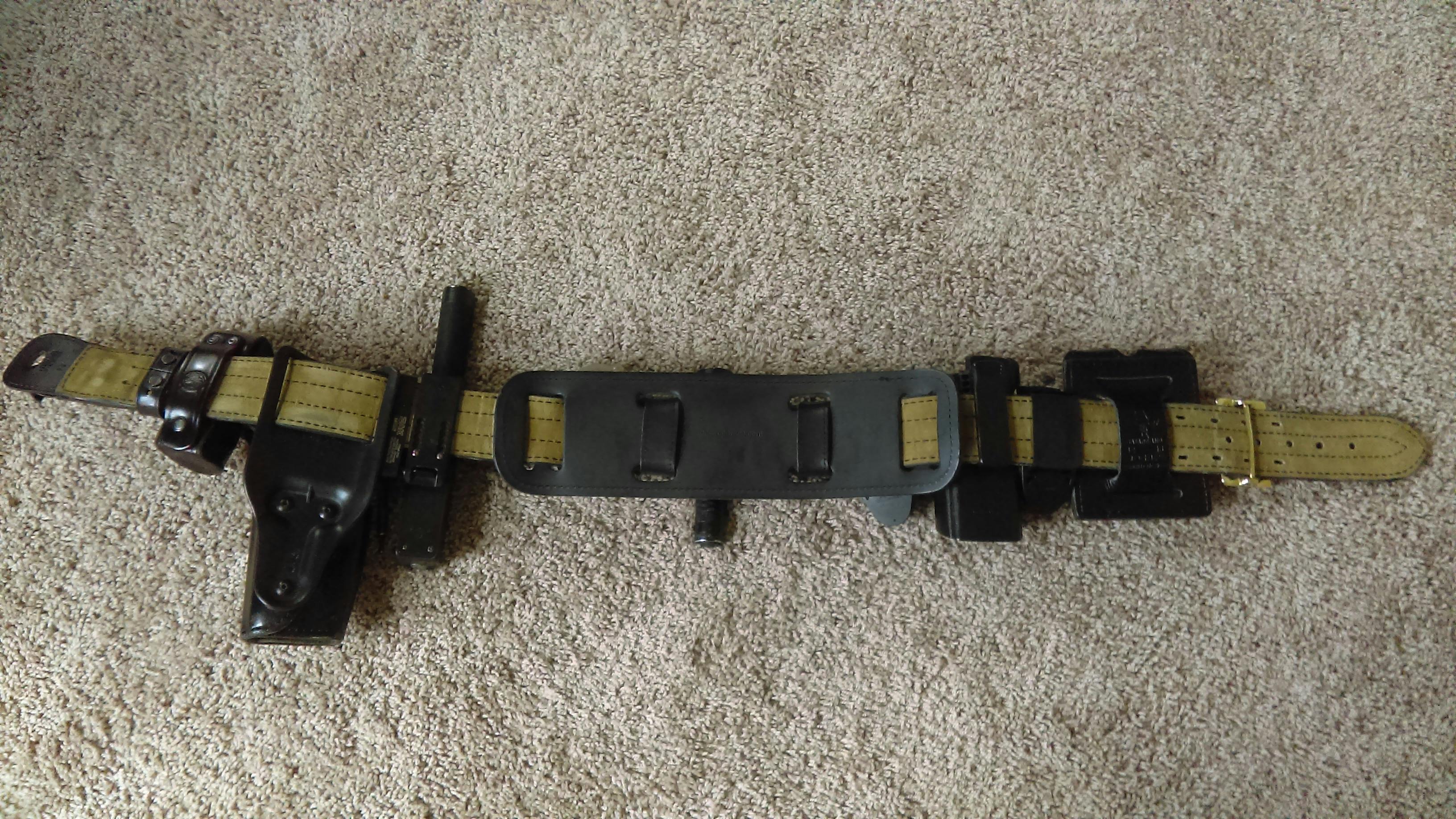 BackUpBrace Smooth Leather Duty Belt Back Support for Law Enforcement